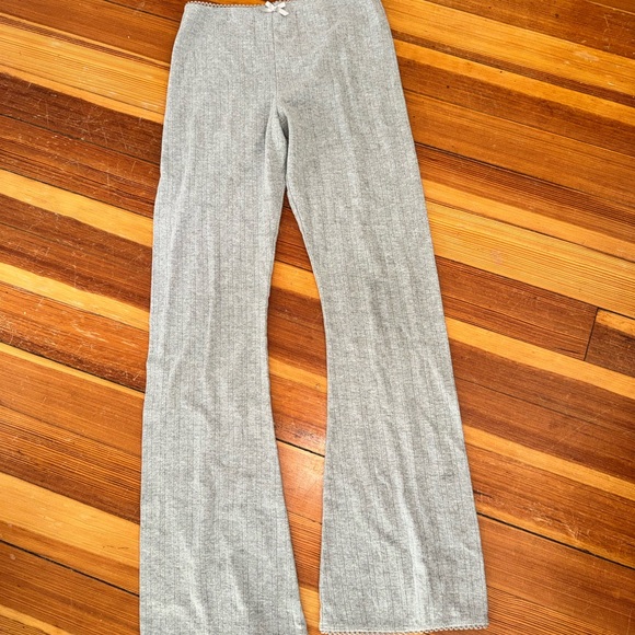 Lulu's Heather Gray Ribbed Lounge Tank & Pants Set - Picture 3 of 3